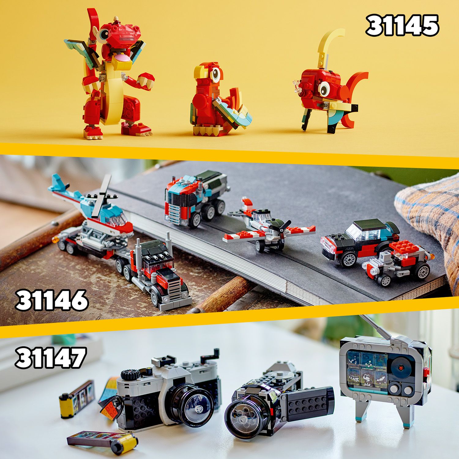 Objevte další stavebnice LEGO® Creator 3 v 1