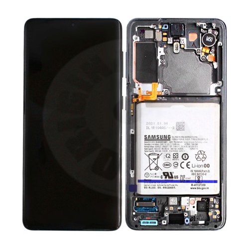 Samsung originální LCD a dotyková vrstva pro Galaxy S21 5G - šedivá