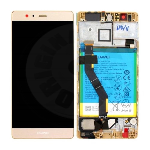 Huawei original LCD and touch layer + frame + battery for P40 lite 5G - silver