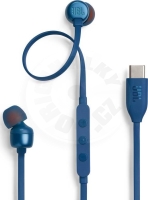JBL Tune 310 USB-C, drátová sluchátka s mikrofonem - modrá