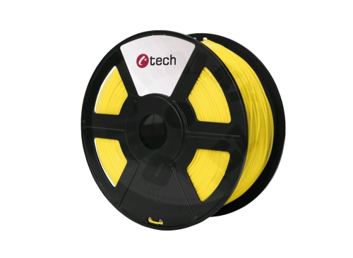C-TECH Filament, PLA, 1,75mm, 1kg (330m) - žlutá