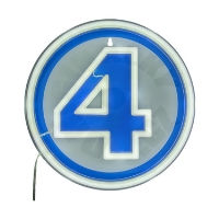 Neonová Lampička na zeď - Fantastic 4 Logo