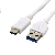 Kabel C-TECH USB 3.0 na USB-C, 2m, bílá