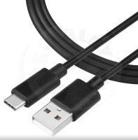 Tactical Smooth Thread Cable USB-A/USB-C 2m Black