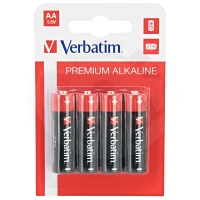 VERBATIM Alkalické baterie AA,  4 PACK , LR6