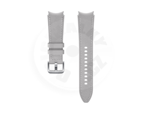 Samsung polokožený řemínek 20mm M/L Galaxy Watch4/5/6 20mm - stříbrná
