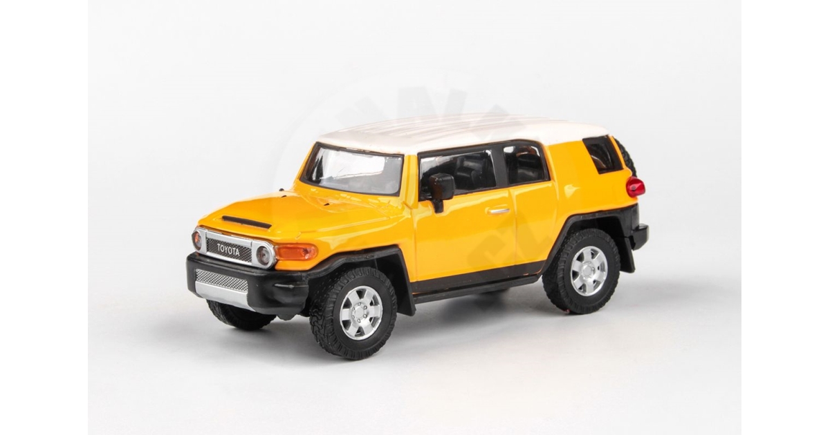 HTC Move – Toyota FJ Cruiser Jaune Toit Blanc – échelle 1/43 – Voiture Miniature CARARAMA