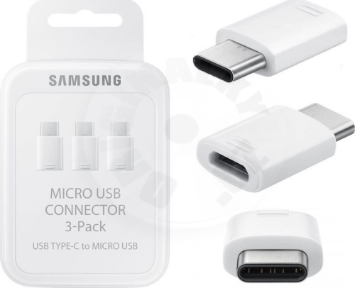 Samsung Connector USB-A to USB-C or Micro-USB - white