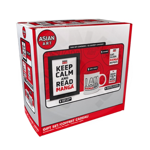 Dárkový set - Keep Calm and Read Manga (plakát, hrnek, magnet, magnetická záložka)_(1)