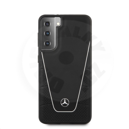 Mercedes Leather Cover Dynamic Leather for Samsung Galaxy S21+ 5G - black