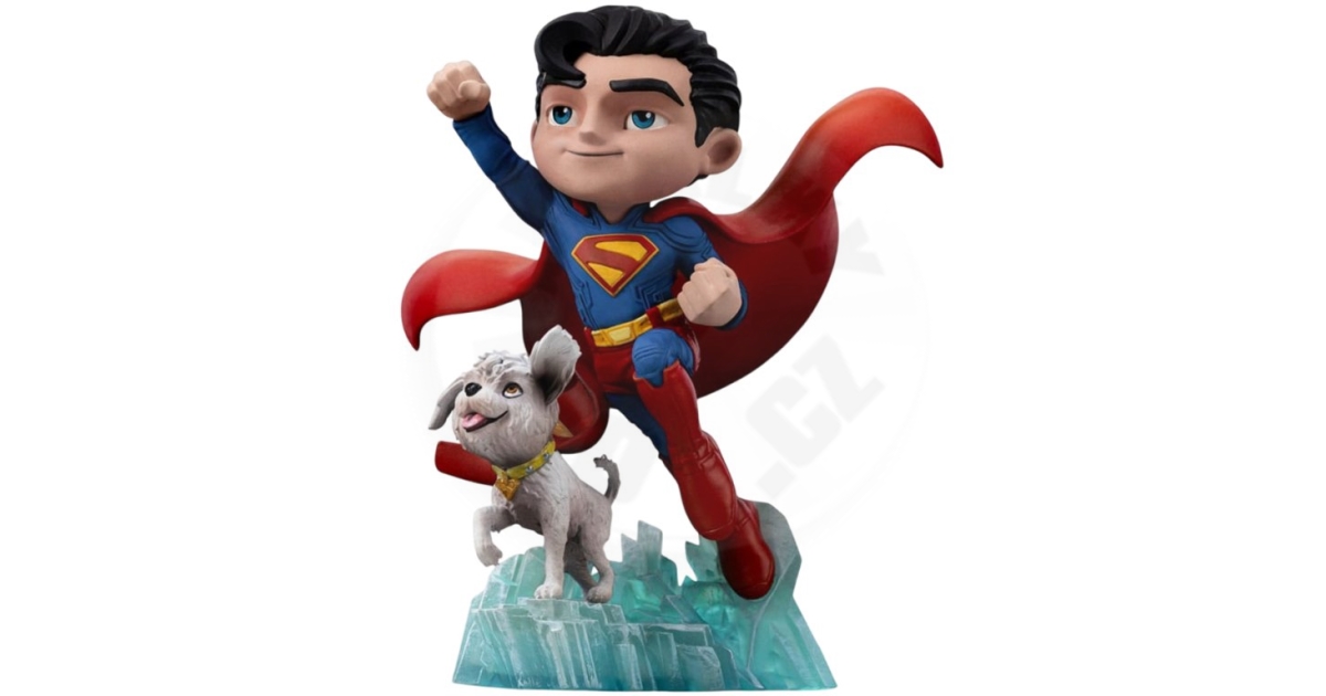 Iron Studios Minico Statue Superman Y Krypto – 16.5 Cm, Figura De Colección Estilizada De Superman Legacy, Pintada A Mano Y Oficial Con Base De Exhibición