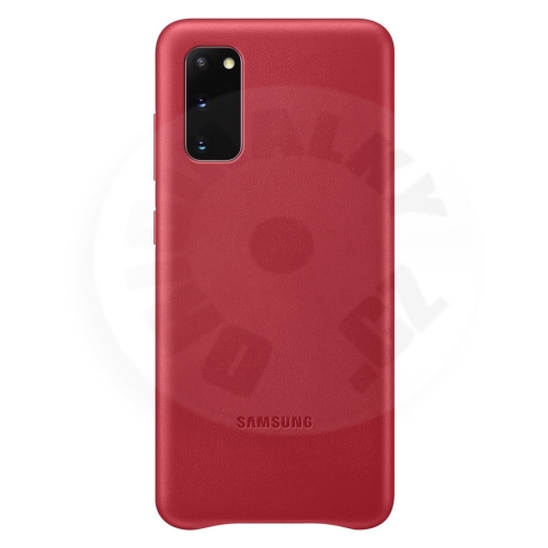 Samsung Kožený zadní kryt S20 - červená