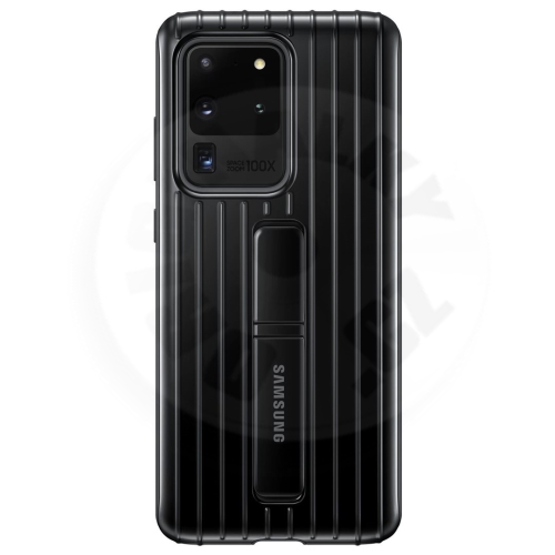 Samsung Tvrzený ochranný kryt so stojančekom S20 Ultra - čierna