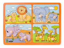 Woody Puzzle pro nejmenší s úchyty - pro nejmenší s úchyty
