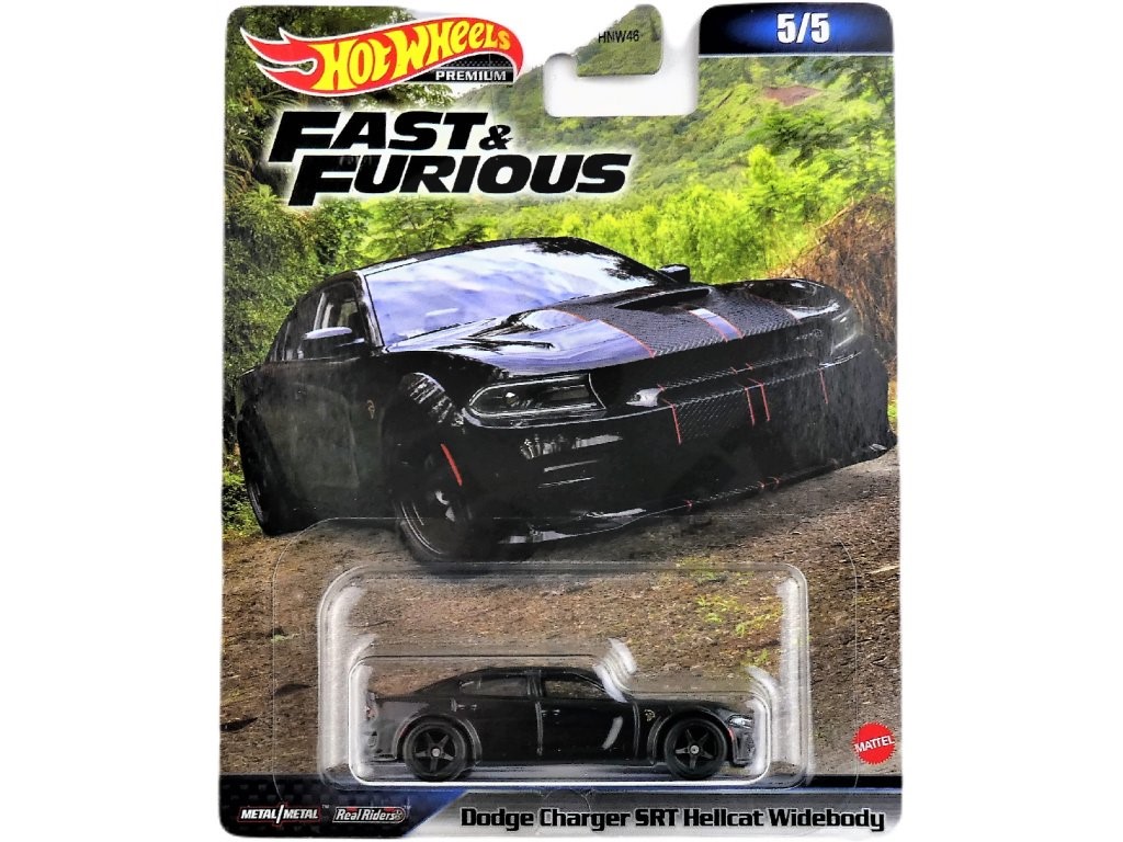 Mattel Hot Wheels Premium Fast Furious Dodge Charger SRT Hellcat Widebody HNW46