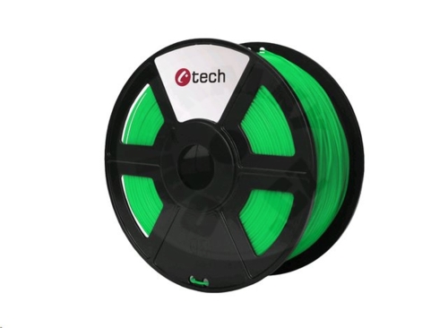 C-TECH Filament, PLA, 1,75mm, 1kg (330m) - fluorescenční zelená