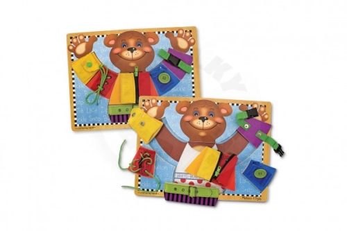 Lowlands Bear insert with different types of fastening wood 40x30cm in foil