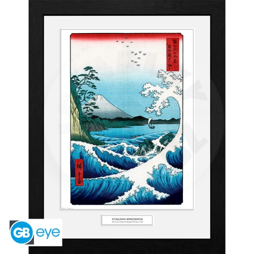 HIROSHIGE - Framed print "The Sea At Satta" (30x40)_(1)