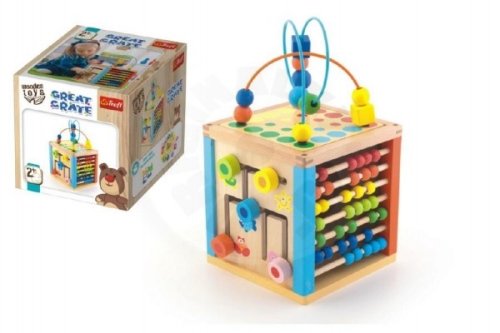 Trefl Wooden educational cube Wooden Toys in a box 21x21x21cm 2+
