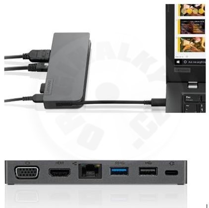 Lenovo TP USB-C Travel Hub extender adapter (VGA, HDMI, 2xUSB, RJ45)