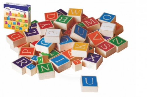 Detoa Wooden alphabet in a box 23x23x5cm