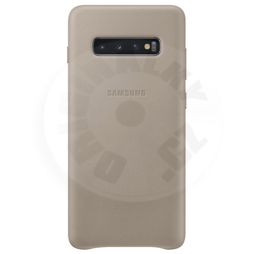 Samsung Kožený zadný kryt Galaxy S10 + - sivá