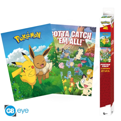 POKEMON - Set 2 Posters Chibi 52x38 - Environments x4_(1)