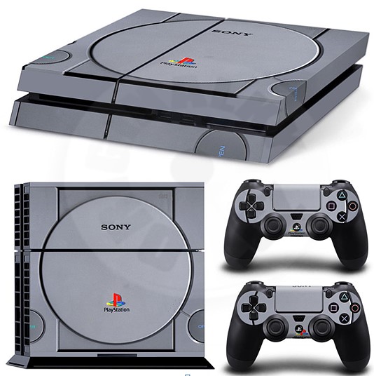 Vinyl cover (stickers) for console - Playstation 1 (PS4)