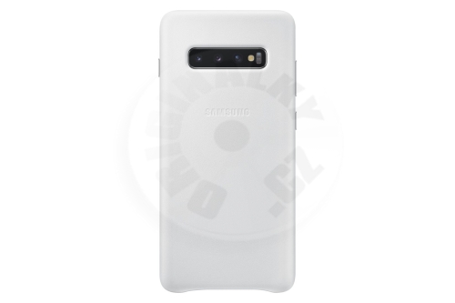 Samsung Kožený zadní kryt Galaxy S10+ - bílá