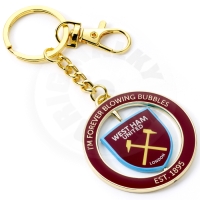 West Ham otočná klíčenku s nápisem „Navždy foukám bubliny“