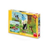 Puzzle Krteček a kalhotky 3x55 dílků