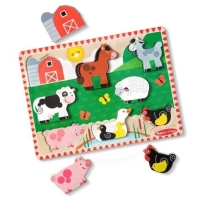 Melissa &amp; Doug Dřevěné Puzzle - FARMA