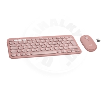 Logitech Pebble 2 Combo set klávesnice a myši (DE Layout) - růžová