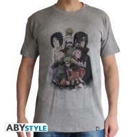 NARUTO SHIPPUDEN - Tshirt "Group" man SS sport grey - basic 2XL