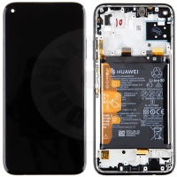 Huawei originální LCD a dotyková vrstva + rám + baterie pro P40 lite 5G - černá