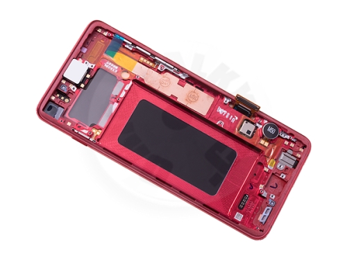 Samsung originální LCD a dotyková vrstva pro S10 - červená