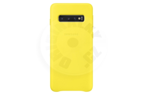 Samsung Kožený zadný kryt Galaxy S10 - žlutá
