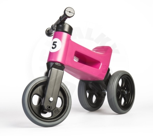 Odrážedlo FUNNY WHEELS Rider Sport růžová  2v1, výška sedla 28/30cm nosnost 25kg