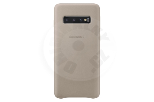 Samsung Kožený zadný kryt Galaxy S10 - sivá