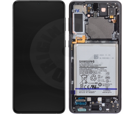 Samsung originálne LCD a dotyková vrstva pre Galaxy S21+ / S21 Plus 5G G996 - čierna