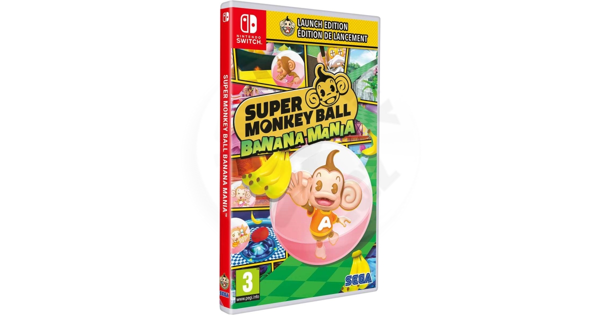 Super macaco bola banana mania lançamento edição switch jogos