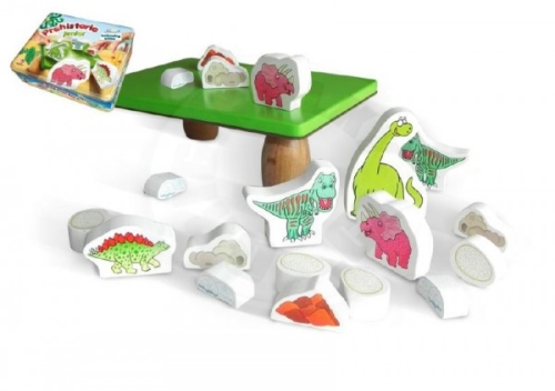 Bonaparte Balance game Prehistoric dinosaurs for the smallest wood in a tin box 24x20x7cm