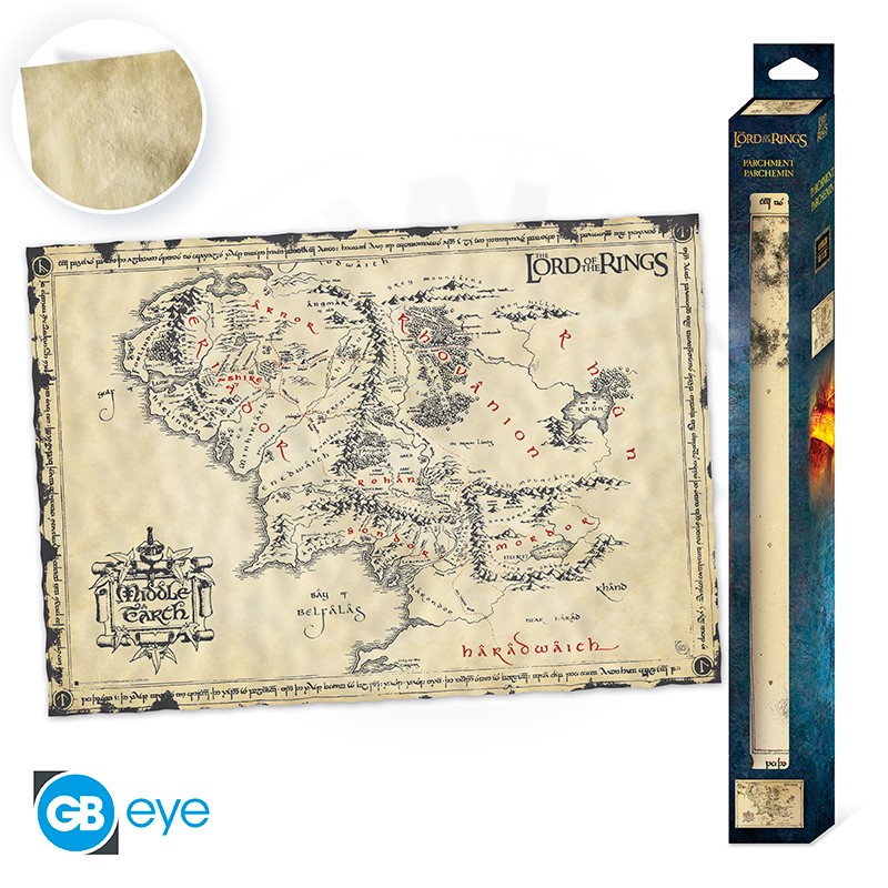 LORD OF THE RINGS - Parchment poster - Middle Earth