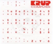 Polepky na klávesnici - bílé, čeština