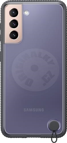 Samsung Průhledný ochranný zadný kryt - S21 Plus - čierná