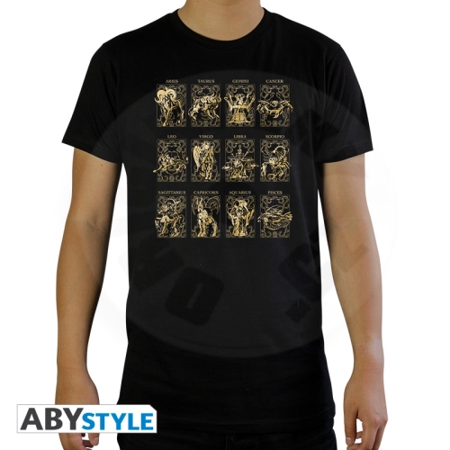 SAINT SEIYA - Tshirt "12 Golden Saints" man SS black - basic M_(1)