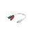 Cablexpert Redukce 2x F 3,5mm jack na 1x M 3,5mm 4pin jack (pro sluchátka do NTB) - bílá Cablexpert Redukce 2x F 3,5mm jack na 1x M 3,5mm 4pin jack (pro sluchátka do NTB) - bílá