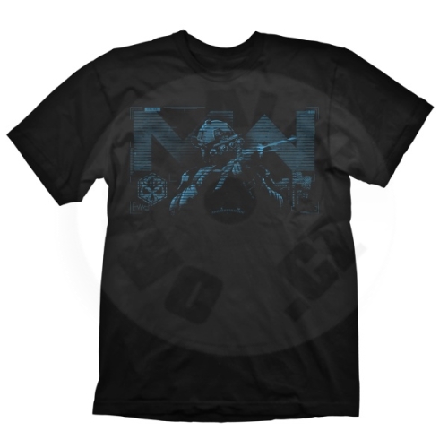 Call of Duty: Modern Warfare T-Shirt "Blue Target" Black  - velikost - XL