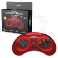 Retro-bit SEGA wireless 8 Button Arcade Pad Crimson Red (PC/MAC/Switch/PS3)