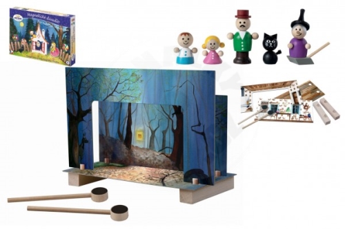 Detoa Magnetic theater Gingerbread house wood in a box 33x23x3,5cm